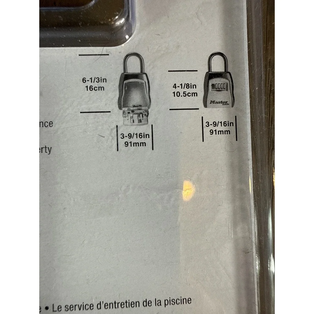 Master Lock Portable Key Lock Box 5400D Silver New Resettable‎ Combination 5-Key